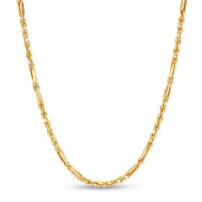 023 Gauge Diamond-Cut Figarope Necklace in 10K Gold - 20"