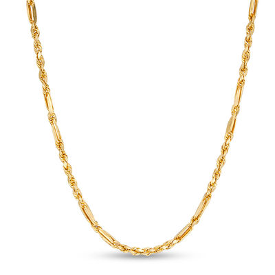 023 Gauge Diamond-Cut Figarope Chain Necklace in 10K Gold