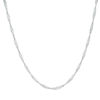 Thumbnail Image 1 of 030 Gauge Singapore Chain Necklace in 10K White Gold - 22"