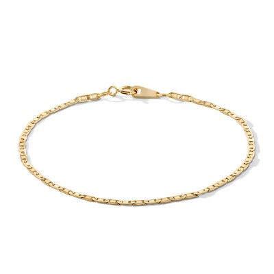 Child's 040 Gauge Valentino Chain Bracelet in 10K Hollow Gold - 6"
