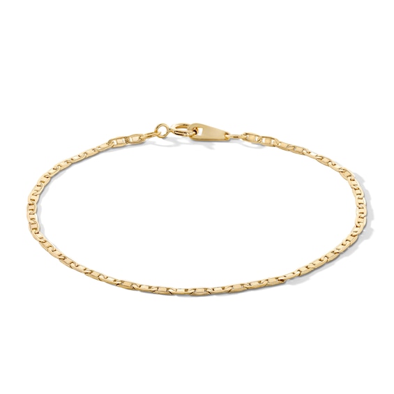 Child's 040 Gauge Valentino Chain Bracelet in 10K Hollow Gold - 6"