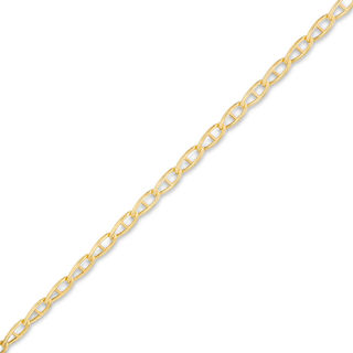Child's 060 Gauge Mariner Chain Bracelet in 10K Hollow Gold - 6"