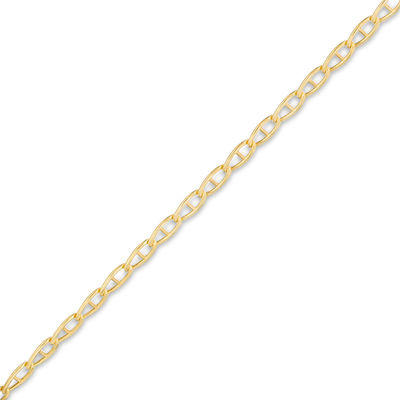 Child's 060 Gauge Mariner Chain Bracelet in 10K Hollow Gold - 6"