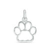 Thumbnail Image 1 of Dog Paw Cutout Necklace Charm in Sterling Silver