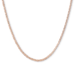 040 Gauge Valentino Chain Necklace in 10K Hollow Rose Gold - 18&quot;
