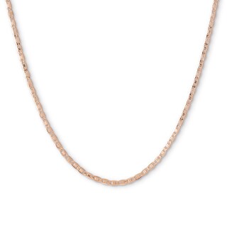 10K Hollow Rose Gold Valentino Chain - 18"