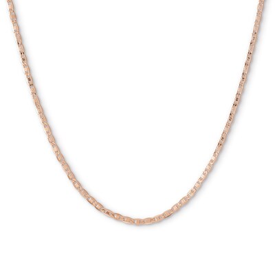 10K Hollow Rose Gold Valentino Chain - 18"