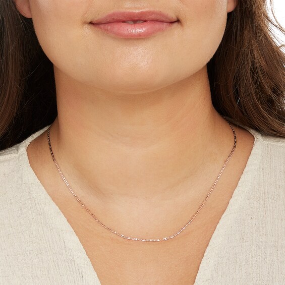 10K Hollow Rose Gold Valentino Chain - 18"