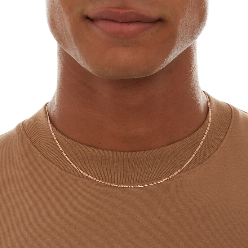10K Hollow Rose Gold Valentino Chain - 18"