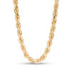 Thumbnail Image 1 of 6.5mm Diamond-Cut Rope Chain Necklace in Brass with 14K Gold Plate - 28"