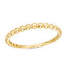 Thumbnail Image 1 of Graduating Beaded Ring in 10K Gold - Size 8