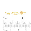 Thumbnail Image 1 of Yellow Ion Plated Crystal Hoop and Stud Nose Set - 20G