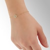 Multi-Color Cubic Zirconia Evil Eye Bolo Bracelet in 10K Gold - 9.5"