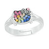 Thumbnail Image 1 of Child's Hello Kitty® Multi-Color Crystal Adjustable Ring in Sterling Silver - Size 4