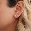 Thumbnail Image 3 of 5.0mm Cubic Zirconia Solitaire Stud Piercing Earrings in 14K Solid White Gold