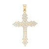 Thumbnail Image 1 of Cubic Zirconia Gothic-Style Cross Necklace Charm in 10K Gold