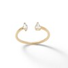 Thumbnail Image 1 of Pear-Shaped and Marquise Cubic Zirconia Stackable Wrap Ring in 10K Gold - Size 7