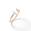 Thumbnail Image 1 of Pear-Shaped and Marquise Cubic Zirconia Stackable Wrap Ring in 10K Gold - Size 7