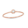 Thumbnail Image 0 of Cubic Zirconia Bezel-Set Stackable Ring in 10K Rose Gold - Size 7