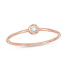 Thumbnail Image 1 of Cubic Zirconia Bezel-Set Stackable Ring in 10K Rose Gold - Size 7