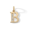 Thumbnail Image 1 of Cubic Zirconia "B" Initial Necklace Charm in 10K Solid Gold