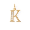 Thumbnail Image 0 of Cubic Zirconia "K" Initial Necklace Charm in 10K Solid Gold