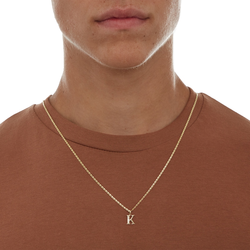 Main Image 4 of Cubic Zirconia "K" Initial Necklace Charm in 10K Solid Gold