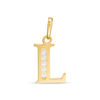 Thumbnail Image 0 of Cubic Zirconia "L" Initial Necklace Charm in 10K Solid Gold