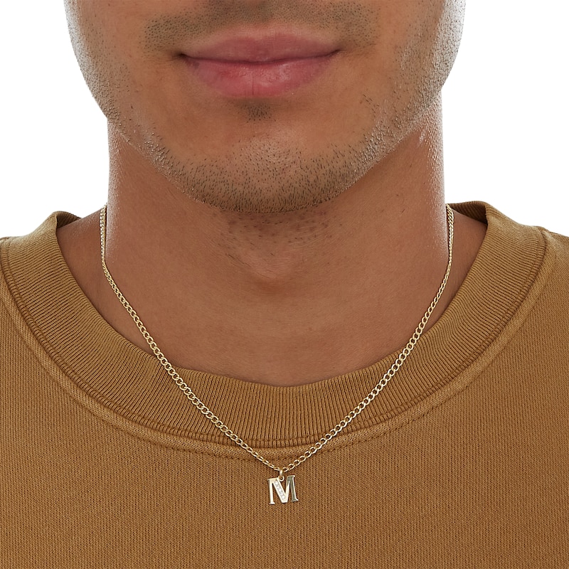 Cubic Zirconia Initial "M" Charm in 10K Solid Gold