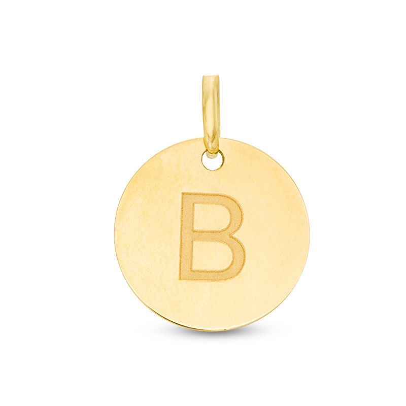 Main Image 1 of Initial "B" Disc Charm in 10K Gold