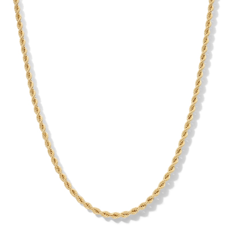 Main Image 1 of 10K Hollow Gold Rope Chain - 24"