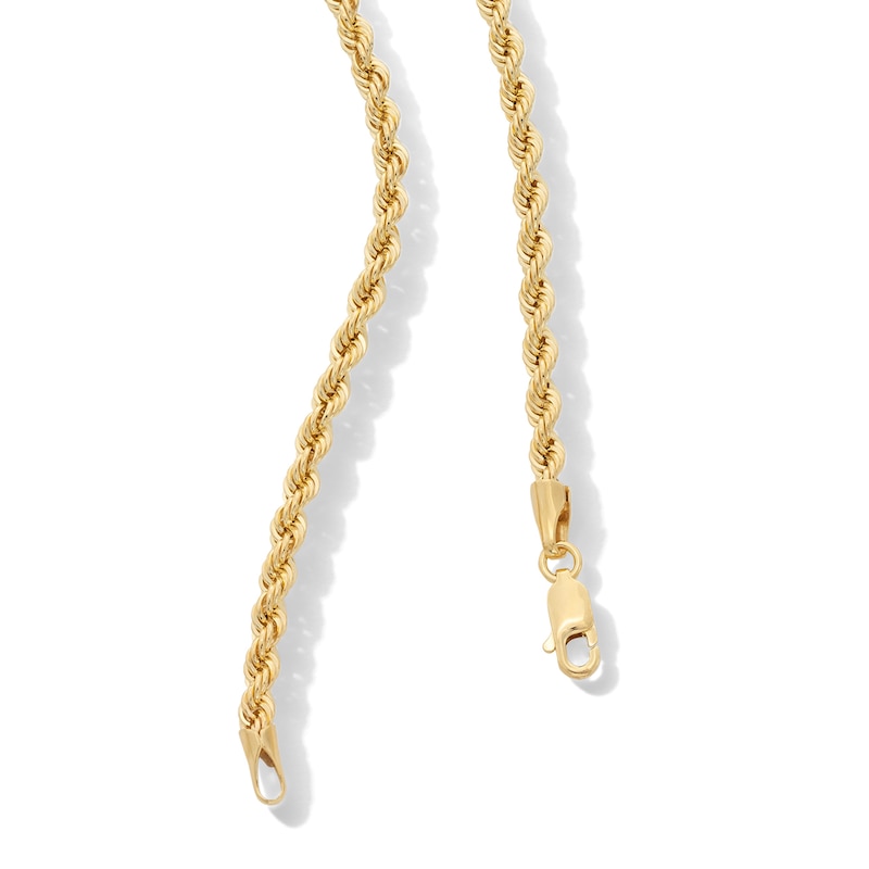 Main Image 5 of 10K Hollow Gold Rope Chain - 24"