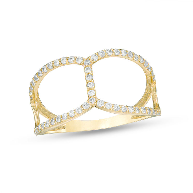 Main Image 1 of Cubic Zirconia Linear Open Shank in 10K Gold