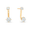Thumbnail Image 0 of Cubic Zirconia Front/Back Earrings in 10K Gold