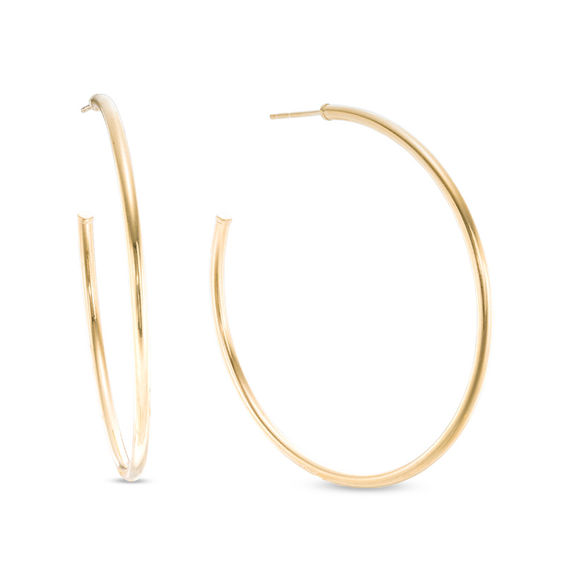 50mm Hoop Earrings in 10K Gold