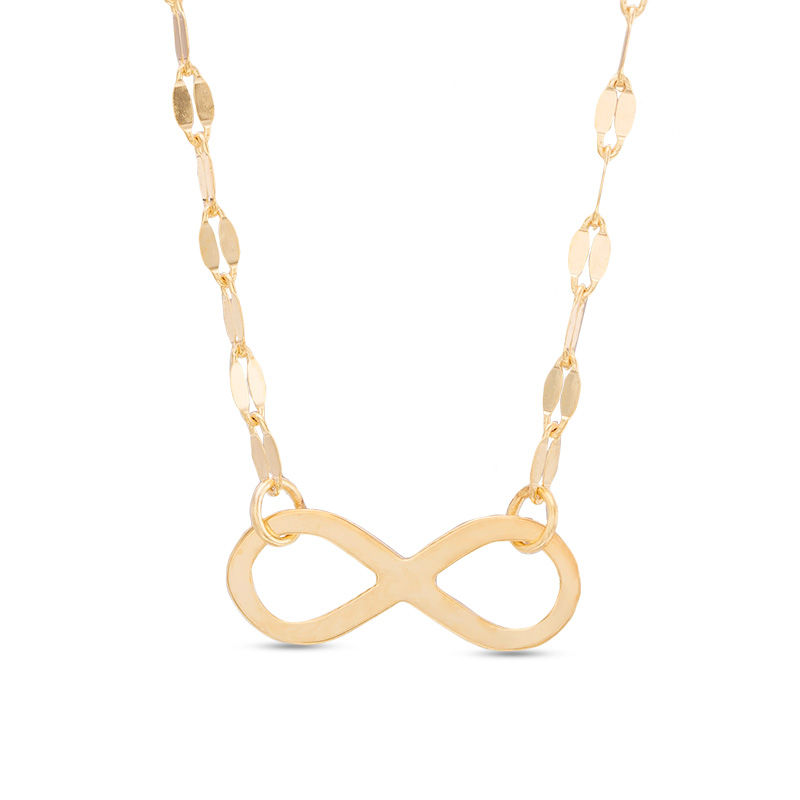 Main Image 1 of Made in Italy Infinity Choker Necklace in 10K Gold - 16"