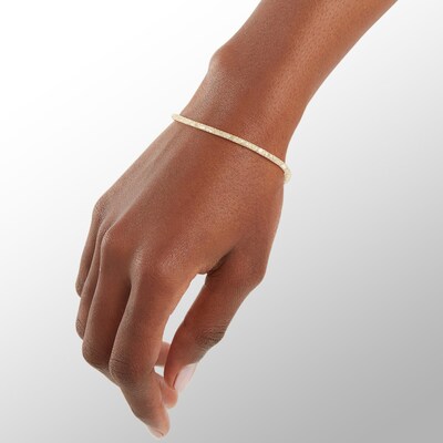 Made in Italy Cubic Zirconia Mesh Chain Bracelet in 10K Gold - 7.5"