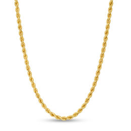 014 Gauge Rope Chain Necklace in 10K Hollow Gold - 16&quot;