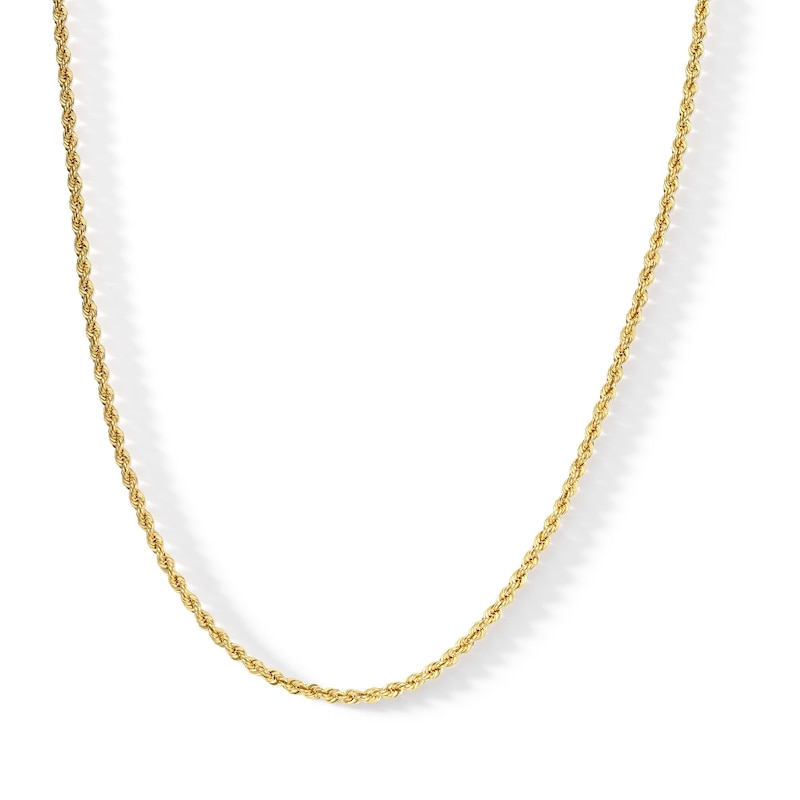 10K Hollow Gold Rope Chain - 16"