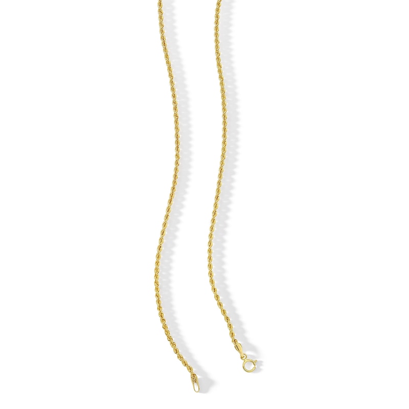 10K Hollow Gold Rope Chain - 16"