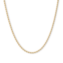 014 Gauge Rope Chain Necklace in 10K Hollow Gold - 20&quot;