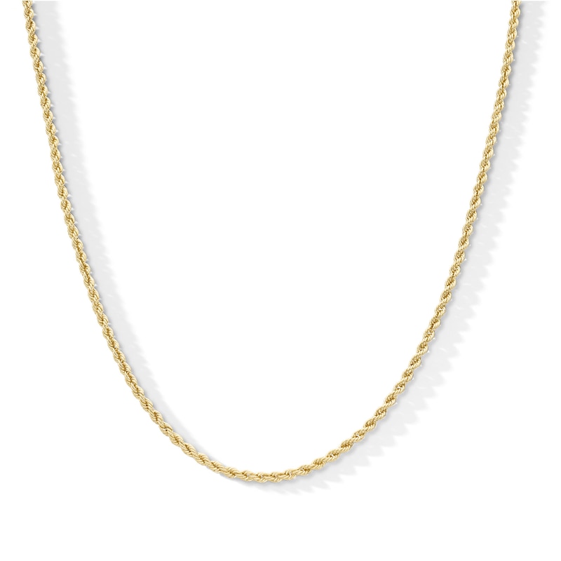 Main Image 1 of 10K Hollow Gold Rope Chain - 20"
