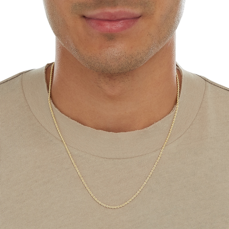 10K Hollow Gold Rope Chain - 20"