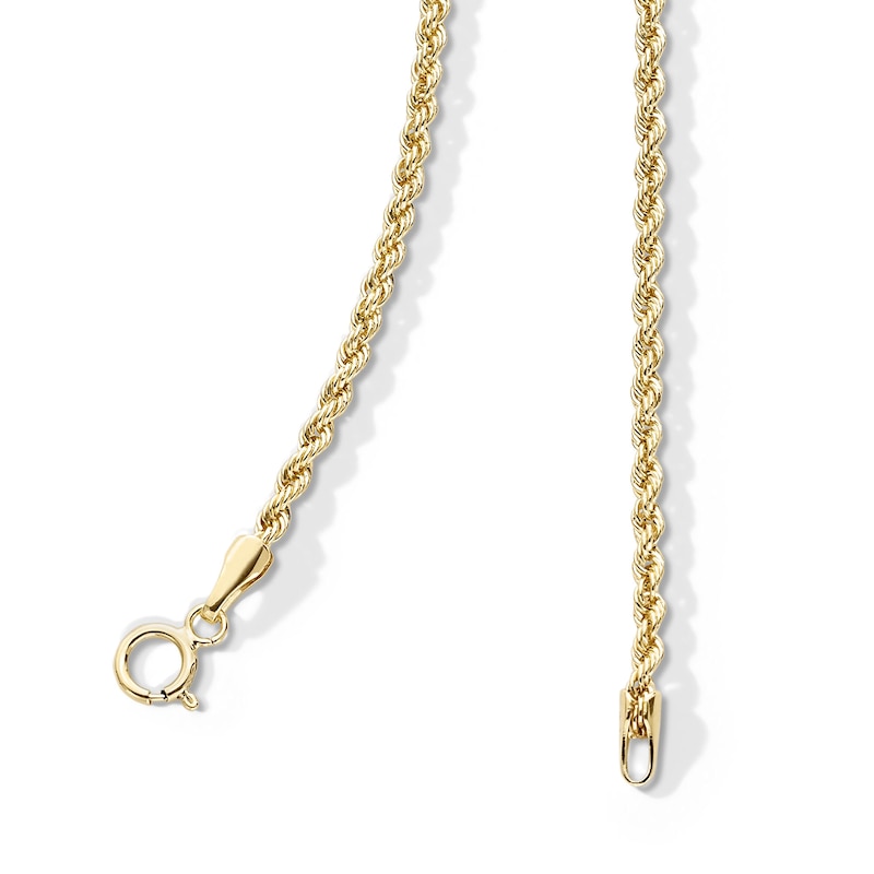 Main Image 4 of 10K Hollow Gold Rope Chain - 20"