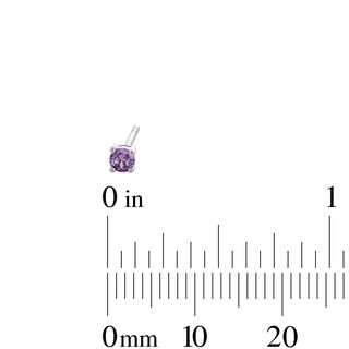 Child's 3mm Cubic Zirconia Stud Earrings Set in Sterling Silver