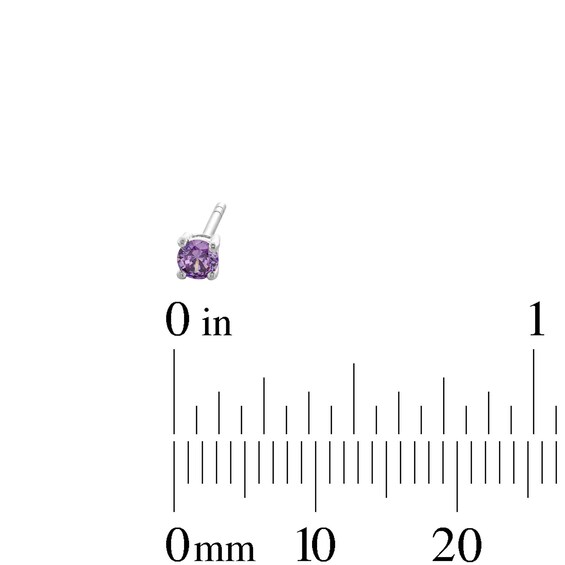 Child's 3mm Cubic Zirconia Stud Earrings Set in Sterling Silver