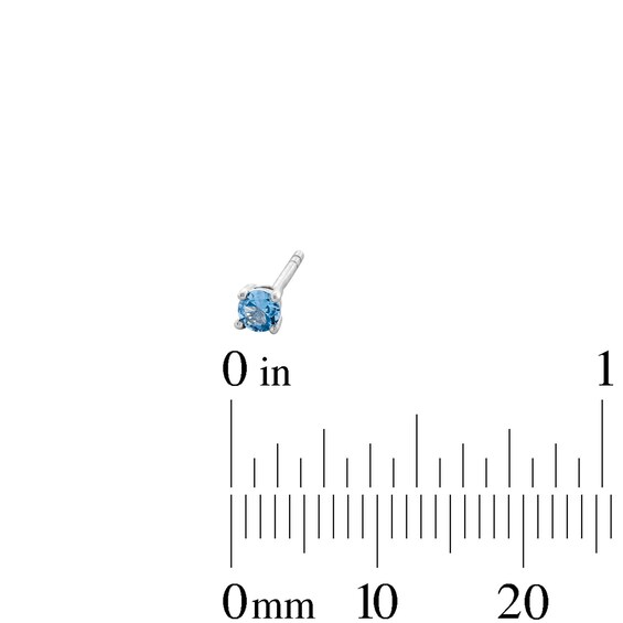 Child's 3mm Cubic Zirconia Stud Earrings Set in Sterling Silver