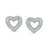 Thumbnail Image 0 of Diamond Accent Heart Outline Stud Earrings in Sterling Silver