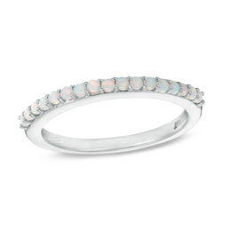 Lab-Created Opal Stackable Band in Sterling Silver