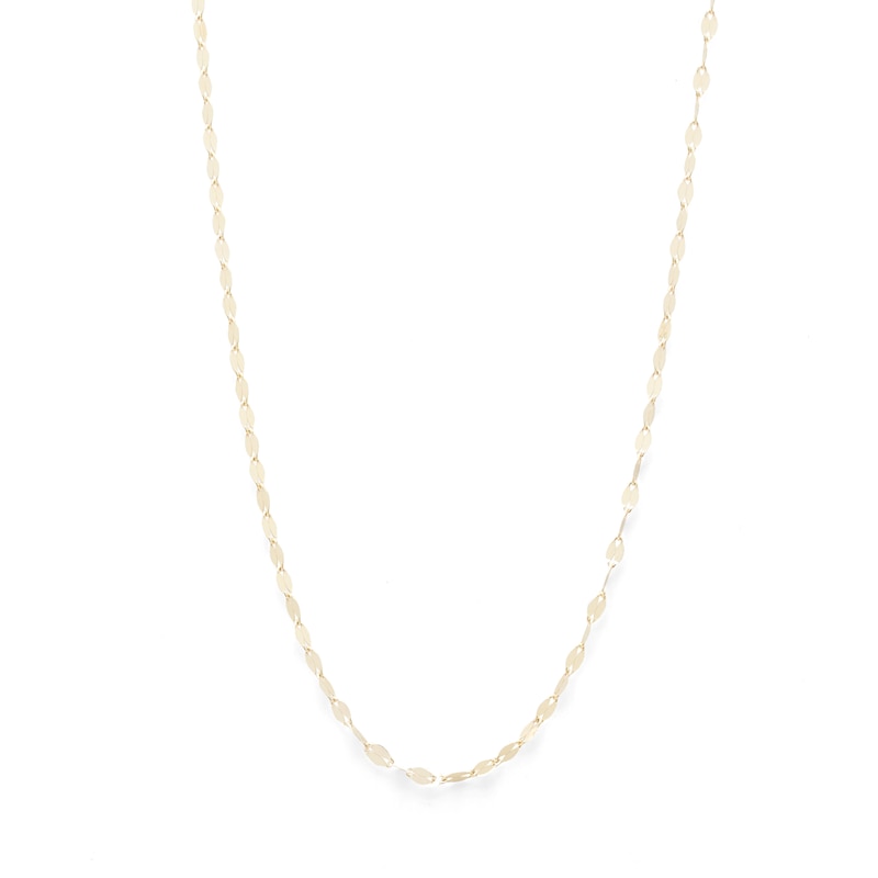 Made in Italy Mirror Chain Choker Necklace in 10K Gold - 16"